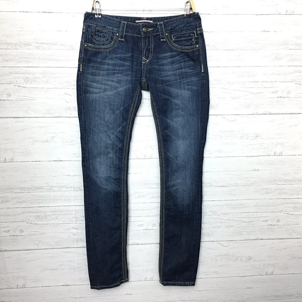 ReRock Express Women's Skinny Jeans Low Rise Stretch Size 4 length 33"